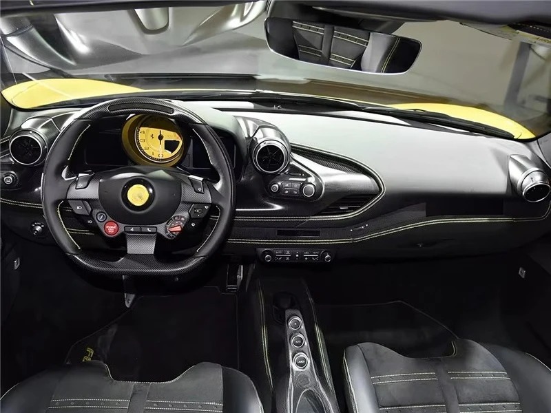 Dry Carbon Fiber 2019 to 2023 F8 Tributo Spider LHD Center AC Outlet  Full Dash Vent Panel for  F8